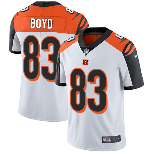 Nike Bengals #83 Tyler Boyd White Men's Stitched NFL Vapor Untouchable Limited Jersey - Click Image to Close